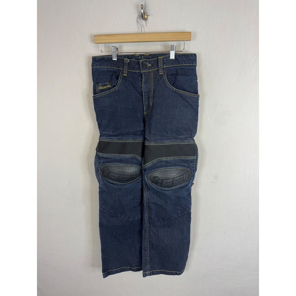 Icon Overlord Riding Denim Motorcycle Pants Blue Indigo 30x27